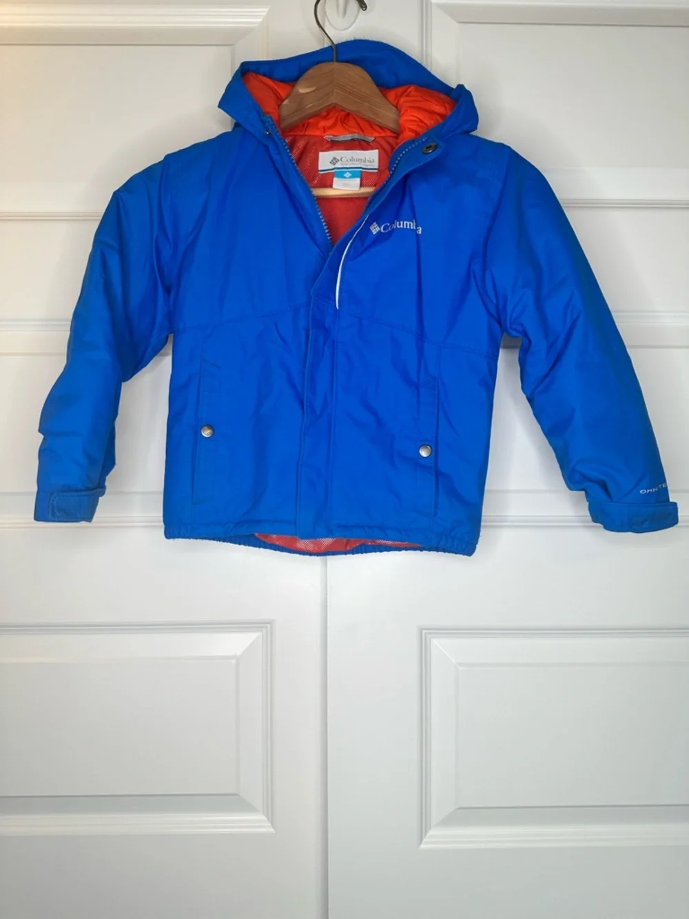 Columbia Boys XXS (4/5) Blue Omni-Tech Hooded Jacket Grow System EUC